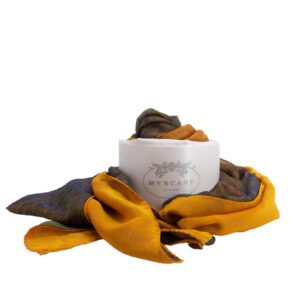 Esarfa agrigento unisex din matase naturala cu dubla fata