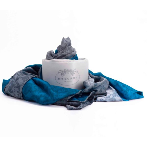 Esarfa montecristo unisex din matase naturala cu dubla fata