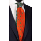 Cravata-portocaliu-Fantezie-Albastru-Green-Nod-in-Contrast-Green-Paisley- N2524
