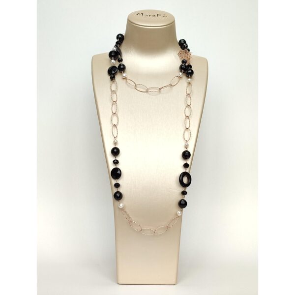 Set style din perle de cultura si agat negru 2 Set style din perle de cultura si agat negru 2