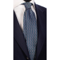 Cravată-de-mătase-Albastru-Fantezie-Alb-Verde-Turcoaz- AN4799