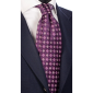 Cravată-de-mătase-culoare-levănțică-micro-fantezie-roșu-roz-AN3631