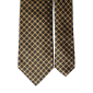 Cravată-de-mătase-verde-măslin-galben-auriu-în carouri-1-2226