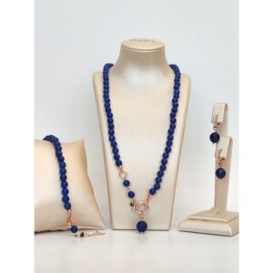 Set energy din agat albastru safir