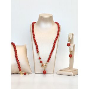Set energy din coral de bambus rosu