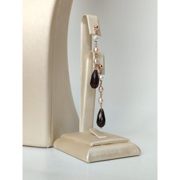 Set specialplus din perle de cultura si cuart fumuriu Set specialplus din perle de cultura si cuart fumuriu