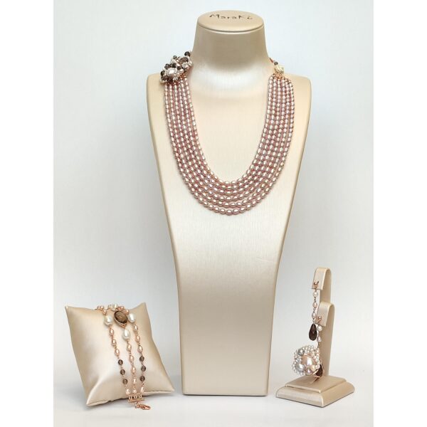 Set specialplus din perle de cultura si cuart fumuriu 8 Set specialplus din perle de cultura si cuart fumuriu 8