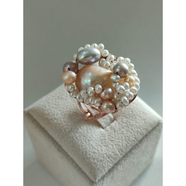 Inel specialplus din perla baroc si perle multicolore 4 Inel specialplus din perla baroc si perle multicolore 4