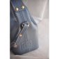 Mitsi Leather Handbag - French Blue 2