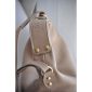 Mitsi Leather Handbag - Taupe 2