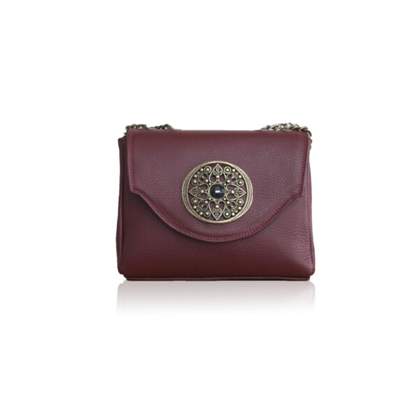 Poseta amelie cherry red din piele naturala Poseta amelie cherry red din piele naturala