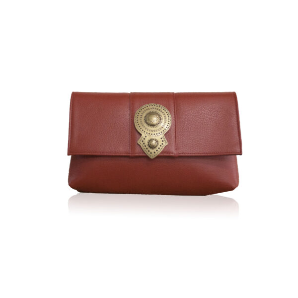 Poseta aurora teracota din piele naturala Poseta aurora teracota din piele naturala