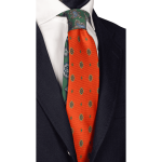 contrast knot silk tie