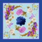Batic Secret Garden din mătase naturală – Blue-Ciel