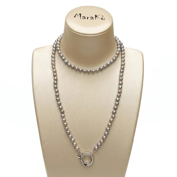Colier purity din perle de cultura gri 1 Colier purity din perle de cultura gri 1