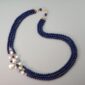 Colier Armonia cu agat albastru și perle