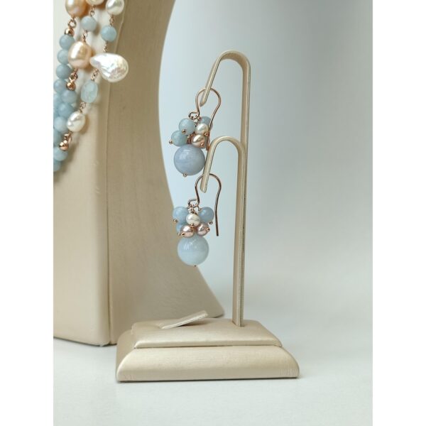 Set armonia din acvamarin si perle 1 Set armonia din acvamarin si perle 1