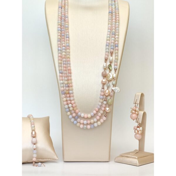 Set armonia din morganit si perle 3 Set armonia din morganit si perle 3