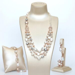 Set eternal din perle de cultura multicolore