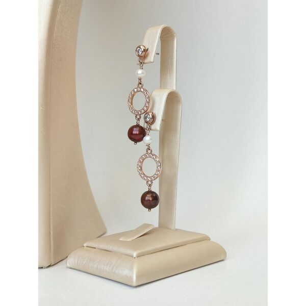 Set infinity din hematit natural si perle Set infinity din hematit natural si perle