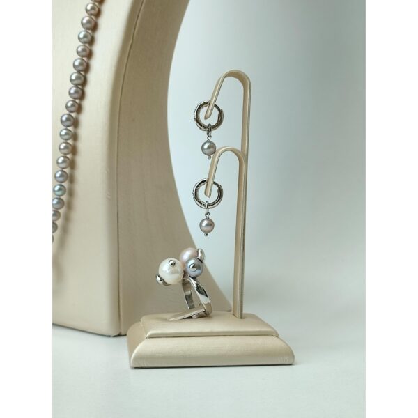 Set purity din perle de cultura gri 1 Set purity din perle de cultura gri 1