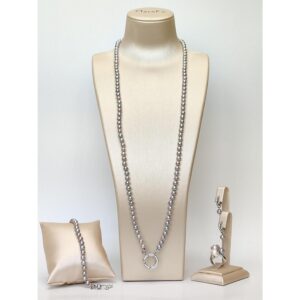 Set purity din perle de cultura gri