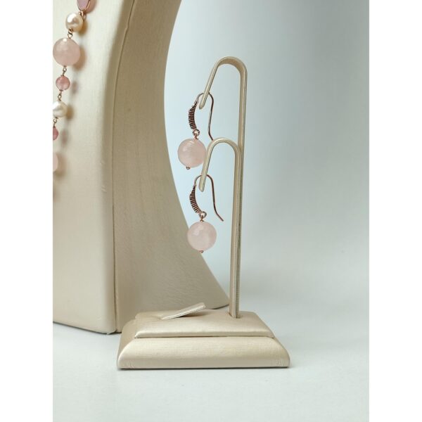 Set sensation din perle cuart si opal roz 1 Set sensation din perle cuart si opal roz 1