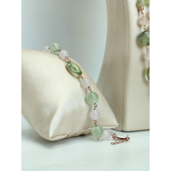 Set wonders din cuart roz si cuart rutilat verde 1