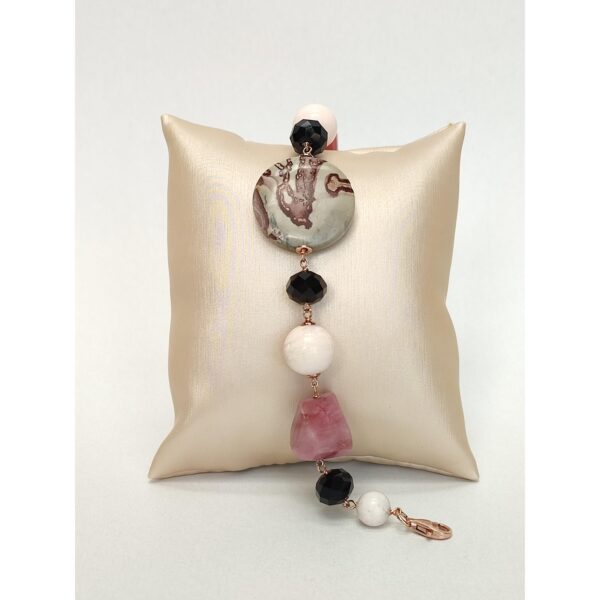 Bratara essence din jasper rodonit si scoica 3 Bratara essence din jasper rodonit si scoica 3