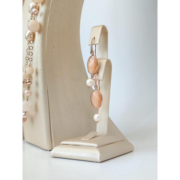 Set crown din cuart aventurin si perle 1 Set crown din cuart aventurin si perle 1