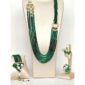 Set deluxe din agat verde si perle 3