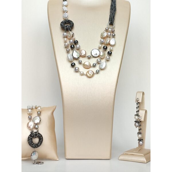 Set glamour din hematit si perle 4 Set glamour din hematit si perle 4