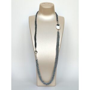 Set pearl drop din hematit natural