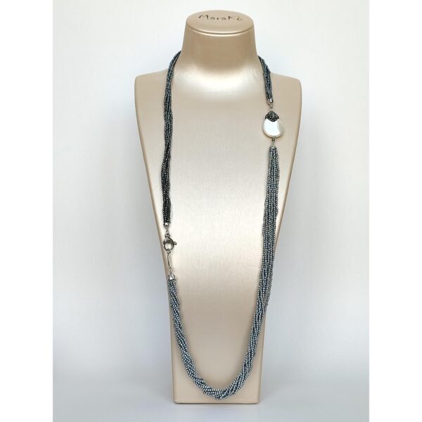 Set pearl drop din hematit natural