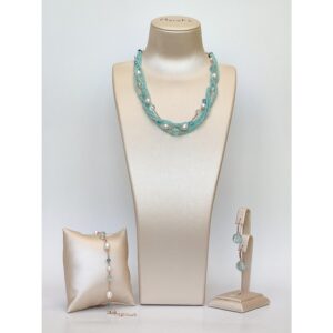 Set allure din acvamarin apatit cuart si perle 5