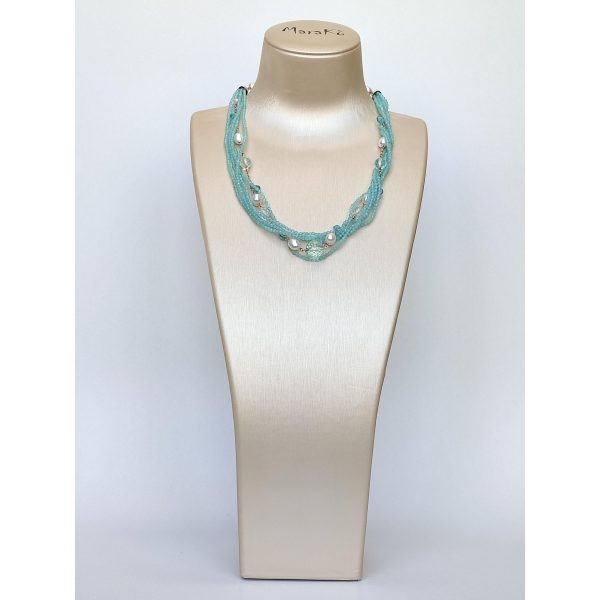 Set allure din acvamarin apatit cuart si perle 8 Set allure din acvamarin apatit cuart si perle 8