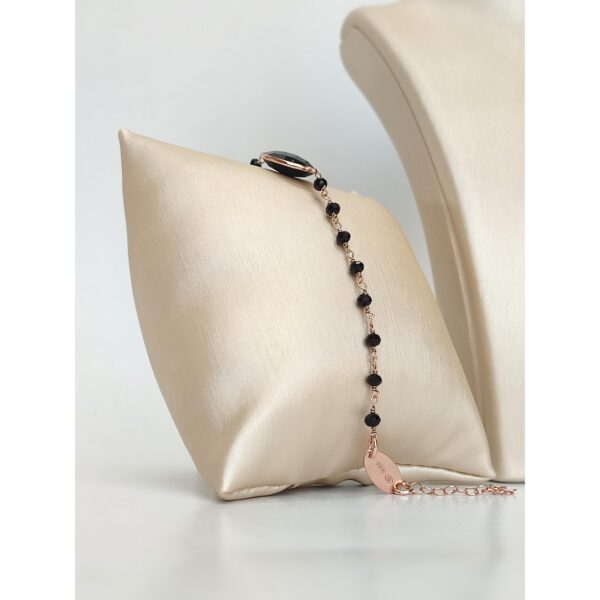 Bratara fortuna rozariu cu spinel si agat negru 2 Bratara fortuna rozariu cu spinel si agat negru 2