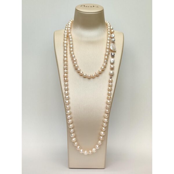 Colier celebrity charleston 130 cm din perle roz Colier celebrity charleston 130 cm din perle roz