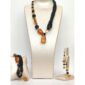 Set amberia din agat negru si chihlimbar mexican 5