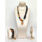 Set amberia din agat negru si chihlimbar mexican 6
