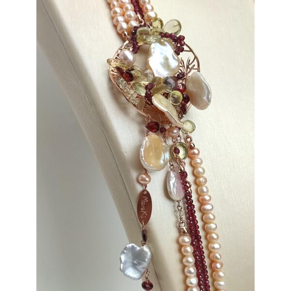 Set remarkable din perle granat si cuart citrin 1 Set remarkable din perle granat si cuart citrin 1