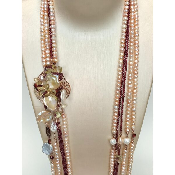 Set remarkable din perle granat si cuart citrin 3 Set remarkable din perle granat si cuart citrin 3