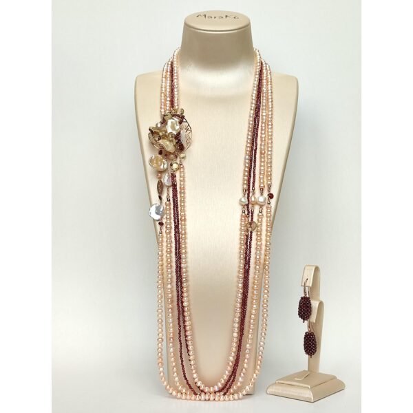 Set remarkable din perle granat si cuart citrin 5 Set remarkable din perle granat si cuart citrin 5