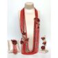 Set supreme din coral natural coral de bambus si agat 10