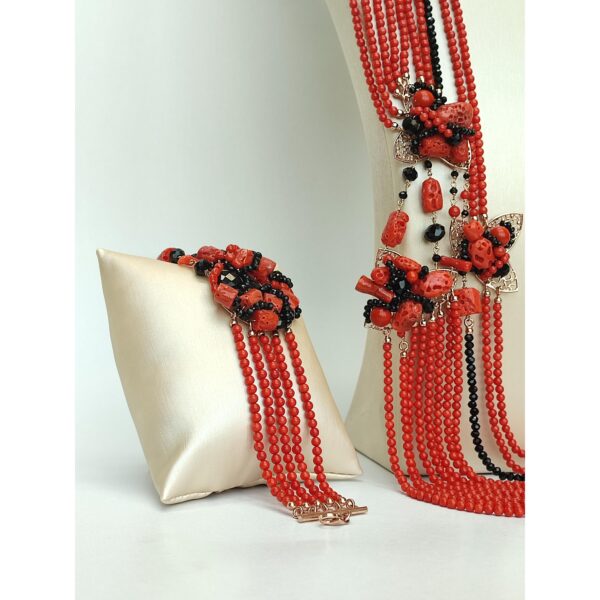 Set supreme din coral natural coral de bambus si agat 5 Set supreme din coral natural coral de bambus si agat 5