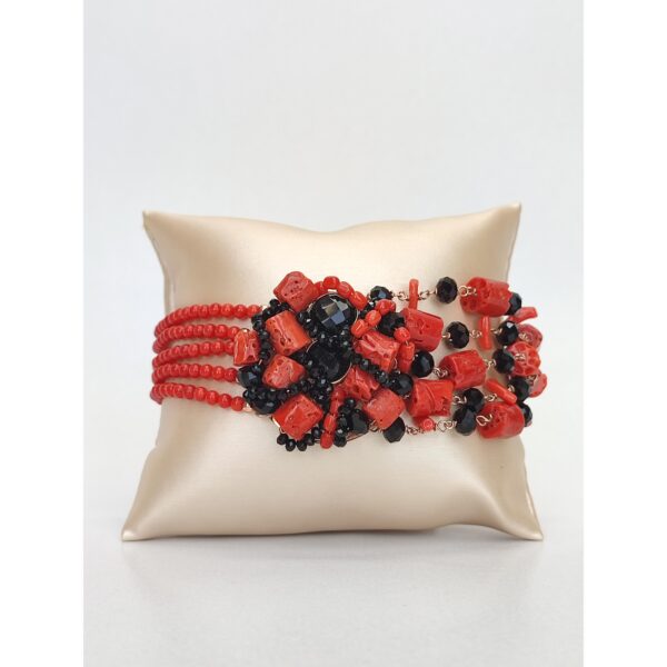 Set supreme din coral natural coral de bambus si agat Set supreme din coral natural coral de bambus si agat