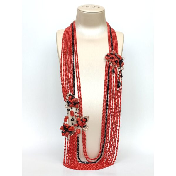 Set supreme din coral natural coral de bambus si agat 9 Set supreme din coral natural coral de bambus si agat 9