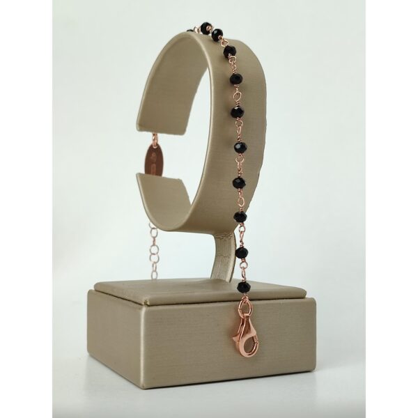 Bratara anthony rose rozariu cu spinel negru 1 Bratara anthony rose rozariu cu spinel negru 1