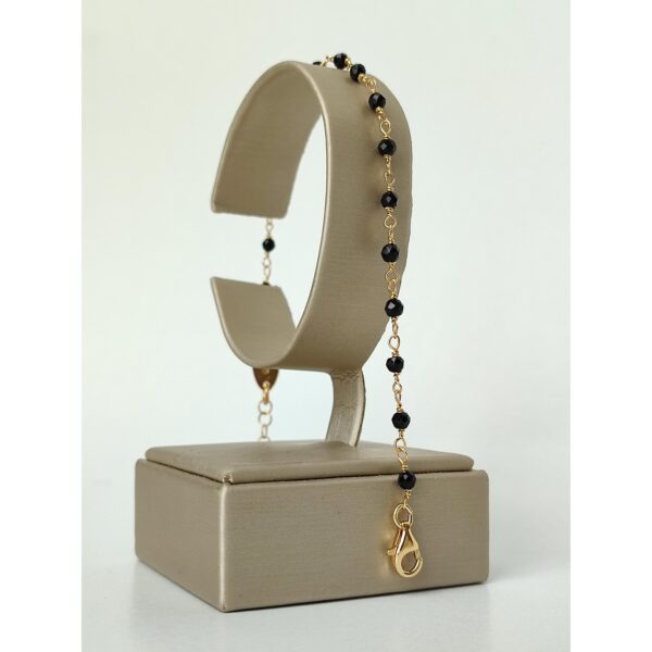 Bratara anthony rozariu cu spinel negru 1 Bratara anthony rozariu cu spinel negru 1