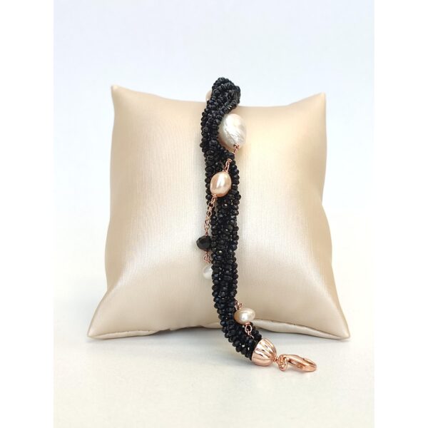 Bratara mystique din agat negru si perle 1 Bratara mystique din agat negru si perle 1